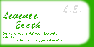 levente ereth business card